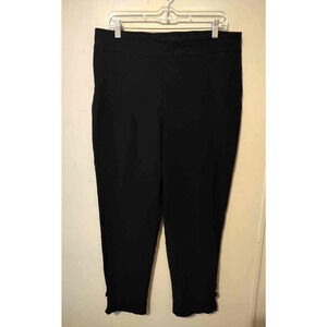 JM Collection | Black Stretchy High Waisted Dress Pants W/ Ankle Detail Size L